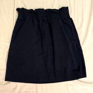 JCrew Navy Blue Linen Skirt